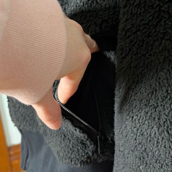 Lauren Ralph Lauren Womens Teddy Jacket Fully Zip Black Size Extra Large NWT - Picture 3 of 13